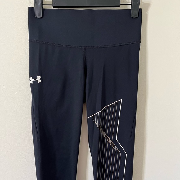 Under Armour Define The Run Reflective 7/8 Black Leggings Size Small - Picture 3 of 13